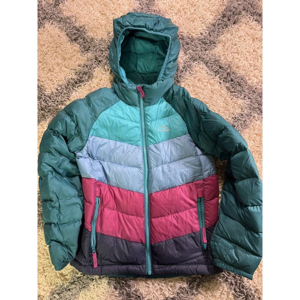 L.L. Bean Kids Colorblock Jacket - Teal, Pink, Gray